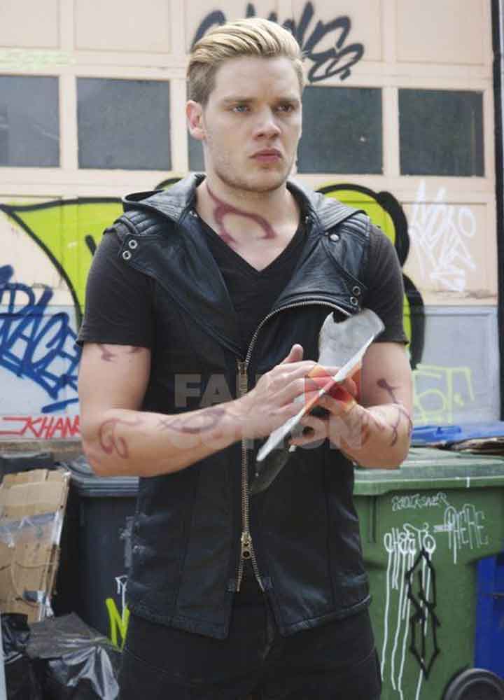Shadowhunters Dominic Sherwood Black Leather Vest